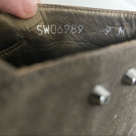 Stuart Weitzman suede studded accents sling back sandals size 9 #SW06989 - Picture 6 of 6